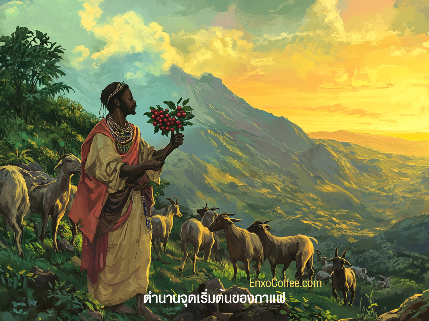 ตำนานจุดเริ่มต้นของกาแฟ